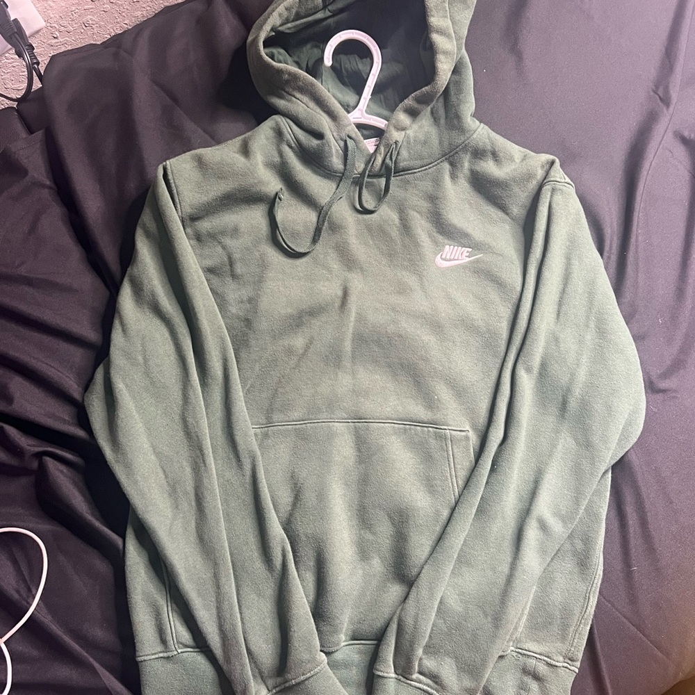 Nike Men's Crewneck Hoodie - Olive